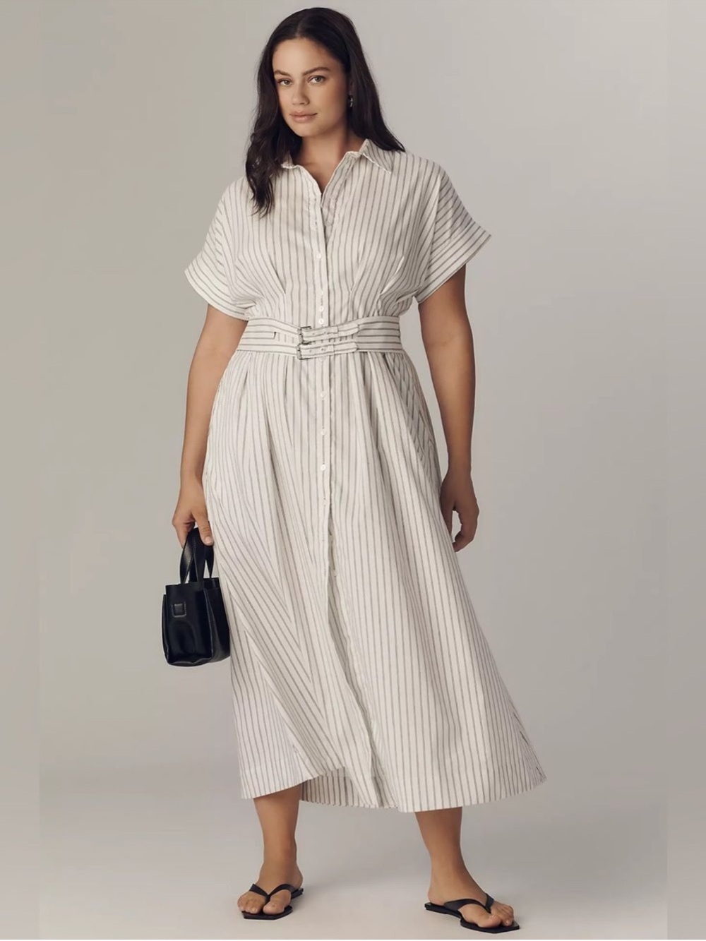 Tobie Double Buckle Shirt Dress by Exquise from Anthropologie S